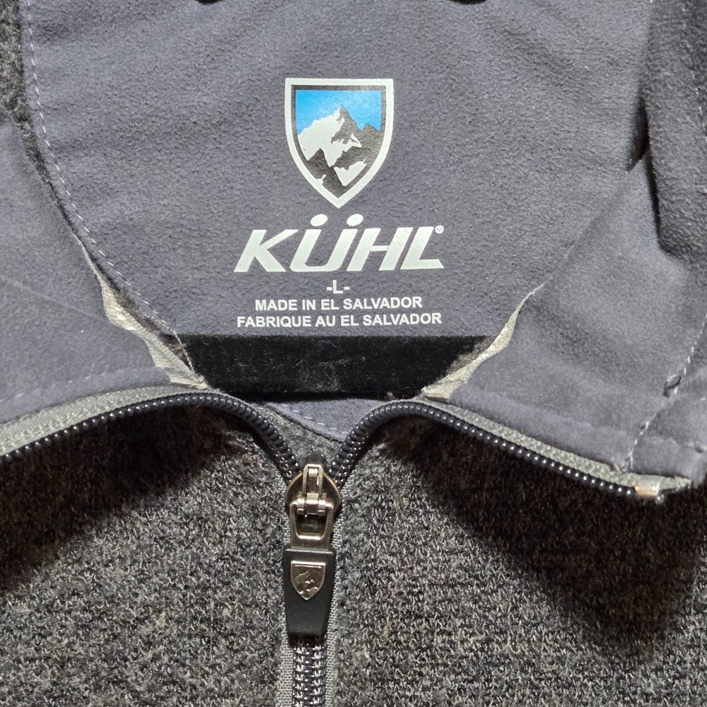 Kuhl Alpaca Fleece Full Zip Grey Gorpcore Vest Size Large Outdoor Hiking - Picture 3 of 9